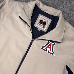Vintage Arizona Wildcats NCAA 58 Sports Gray Men's Full Zip Jacket - Large